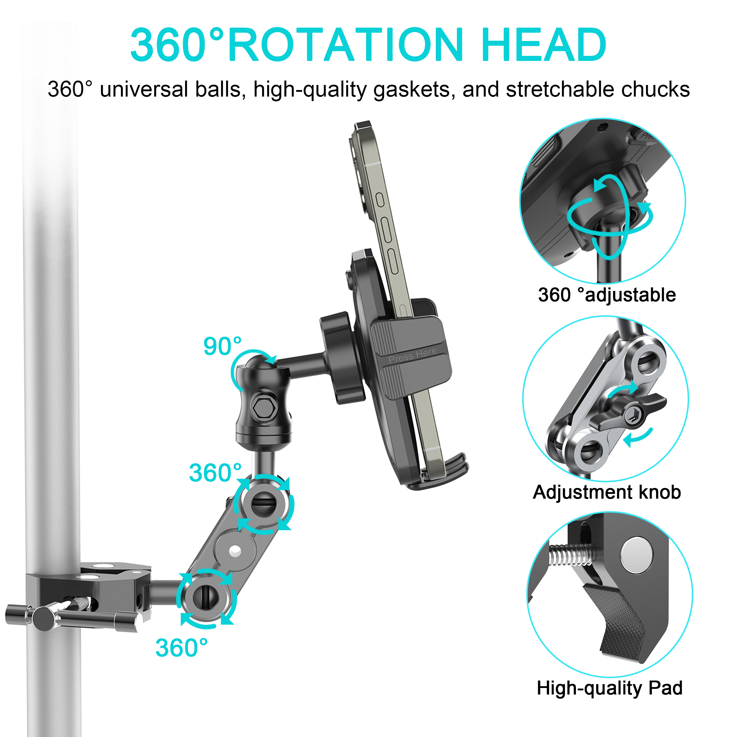 Phone Holder with Super Clamp  – Golf Scorecard Holder Bewertung und Preis