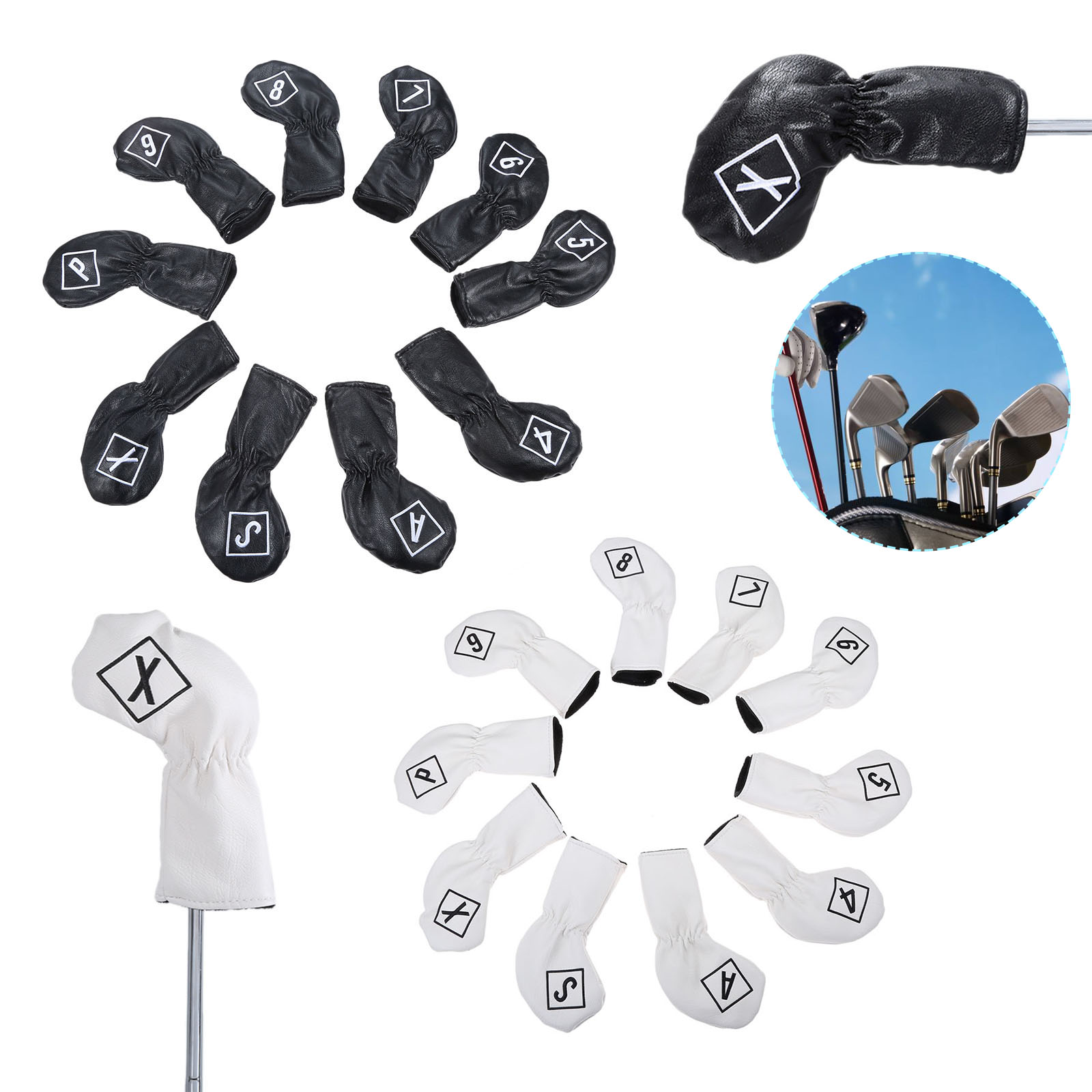 10Pcs/Set PU Leather Golf Head – X Golf Equipment Bewertung und Preis